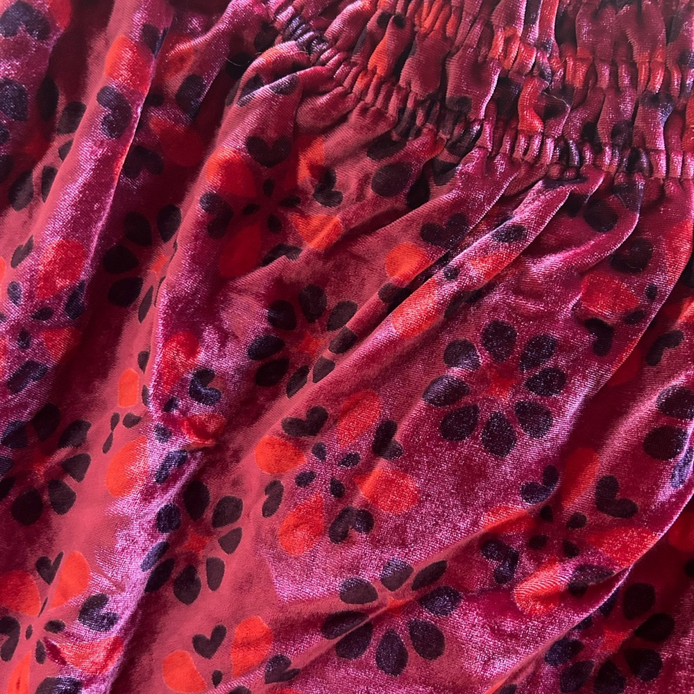 Anthropologie Floral Velvet Maxi Skirt - Picture 4 of 7